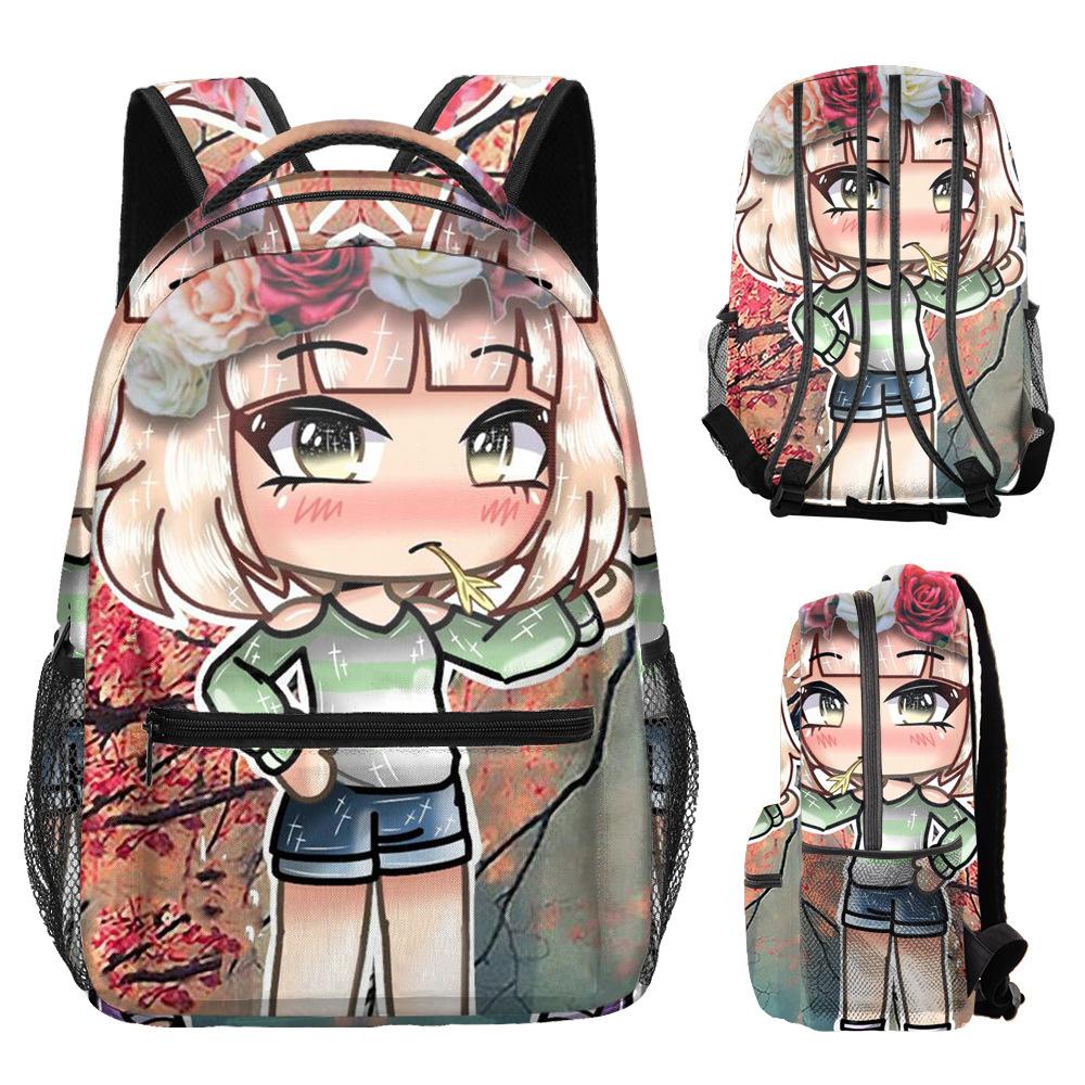 Hip Hop Kpop Youthful School Bags Unisex Cute Gacha Life Travel Bags 3D Print Oxford Waterproof Notebook Shoulder Backpacks