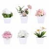 3/6PCS Set New DIY Artificial Potted Plant Mini Plastic Artificial Flower Bonsai Tabletop Landscape Home Display