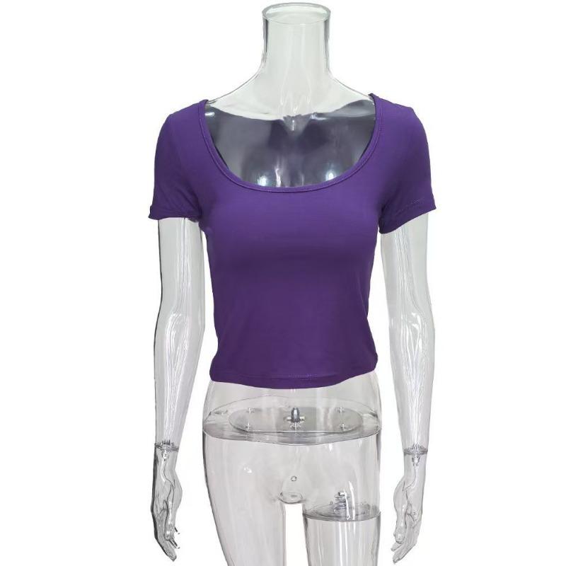 Summer Sexy Hot Girl Sport Short-sleeved Slimming Street Style Women's Top