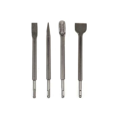 4 Stuks Ronde Schacht Boorhamerbeitel Puntige / Platte Bit Stevige Hamerboorbeitel Groefbeitel Multifunctioneel