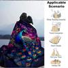 1pc Peacock Feather Blanket Lightweight Blanket Throw Blanket For Sofa, Bed, Travel, Camping, Livingroom, Office Yy251010093