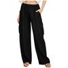 Pantaloni Casual da Donna a Gamba Dritta con Vestibilità Larga, Tasche, Coulisse in Vita e Design Rilassato