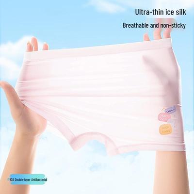 Nahtlose Ice Silk Mädchen-Boxershorts - Bequeme Sommerunterwäsche für Kinder