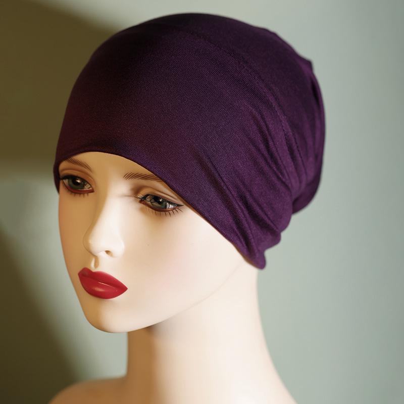 Pilling-Free, Non-Fading Multi-Color Tube Hat & Solid Pure Cotton Headscarf - Women's Elastic & Breathable