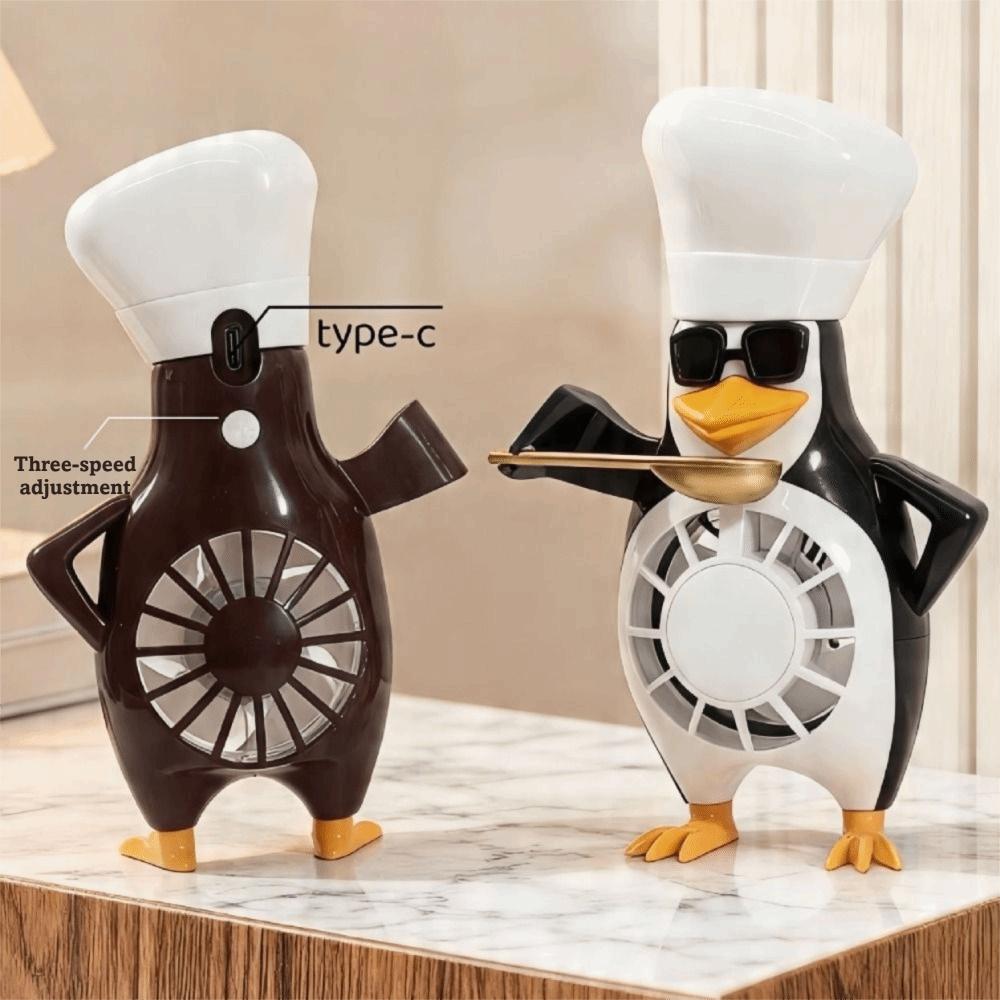 Mini Size Dancing Penguin Fan Creative Design Cute Penguin Fan for 5w/500mAh Return Gift