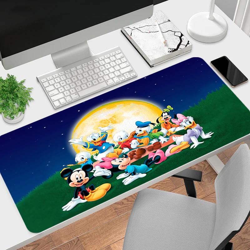 1pc Mickey Mouse Donald Duck Full Moon Cartoon Large Game Mouse Pad Non Slip Office Mousepad Y05 30cmx60cm(11.8x23.6inch)