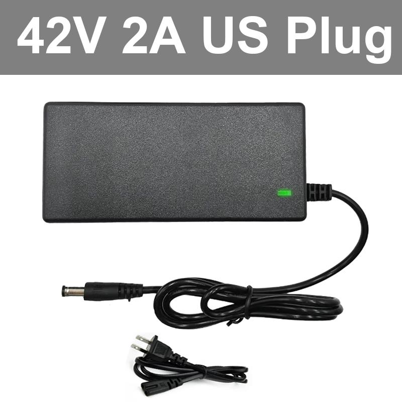 42V 54.6V 2A Electric Vehicle Charger DC 5.5mm Plug Power Adapter AC 100-240V Car Charger Battery Adapter Scooter Unicycle Charger