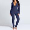Women's Button-down Functional Buttoned Flap Adults Jumpsuit