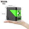 2-Line Green Light Mini Laser Level: Portable, Auto-Leveling Spirit Level Tool