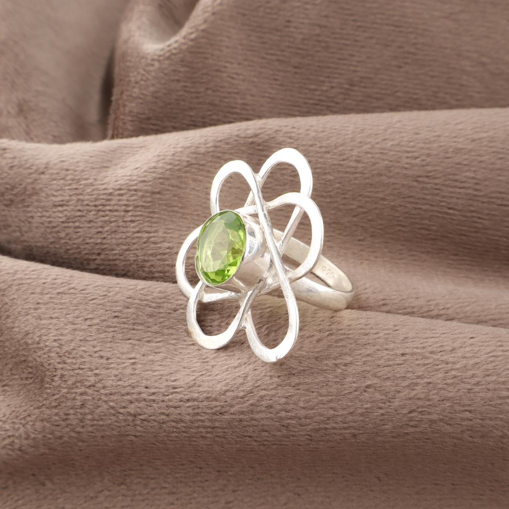 Wonderful Peridot Gemstone Jewelry, 925 Sterling Silver Ring, Handmade Jewelry, Peridot Designer Ring For Thanksgiving Gift