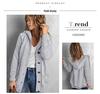 European American Winter Women's Solid Knit Cardigan: Casual Versatile Single-Breasted Multi-Button Warm Jacket