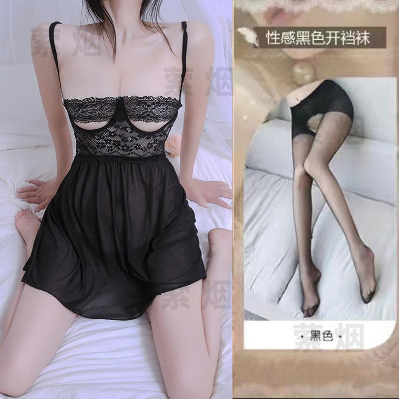 Sexy Underwear Suspender Nightgown Sexy Perspective Temptation Qqnt Bed Transparent Uniform Hot Suit
