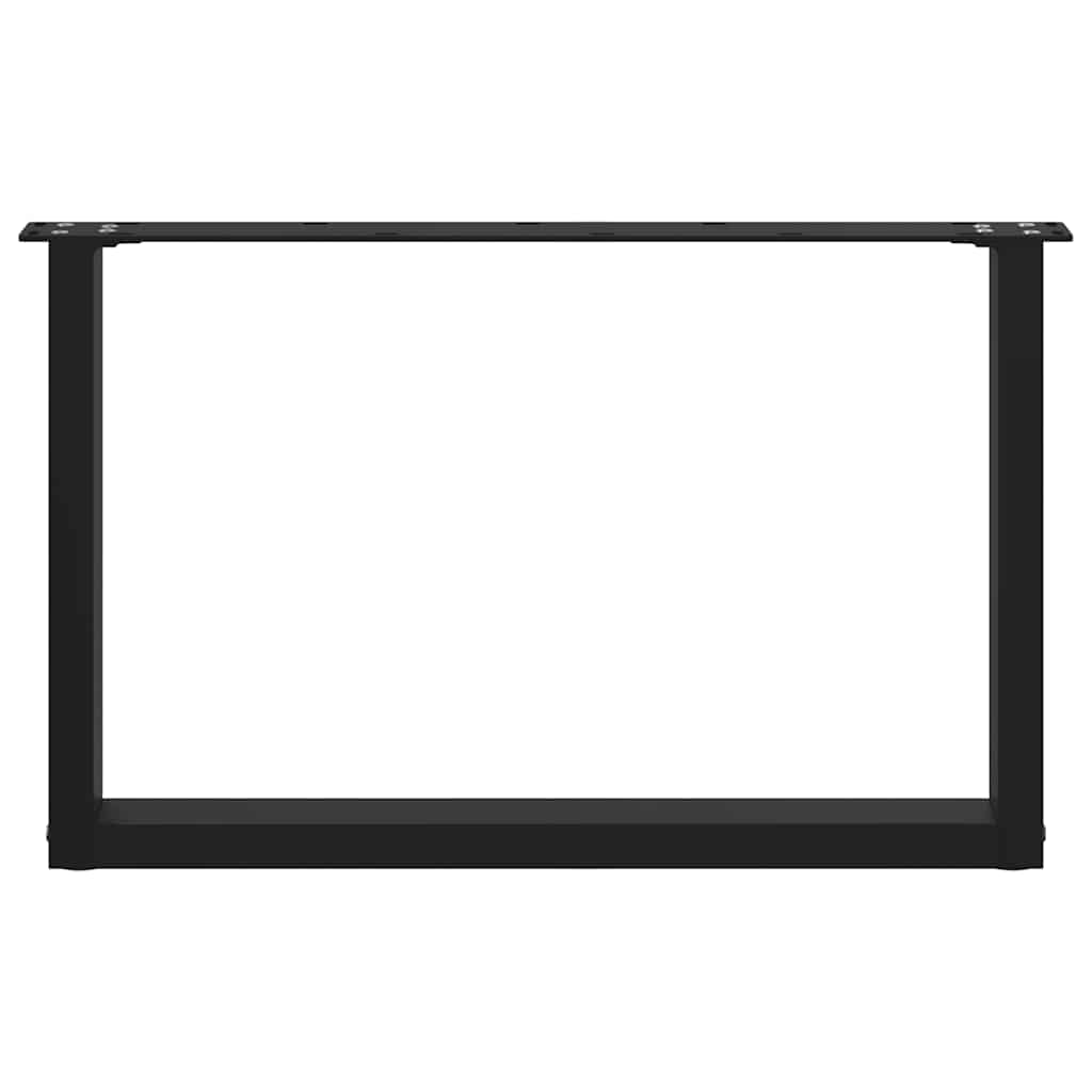 Vidaxl Coffee Table Legs, 2 Pcs, Black, 70X(42-43) Cm, Steel