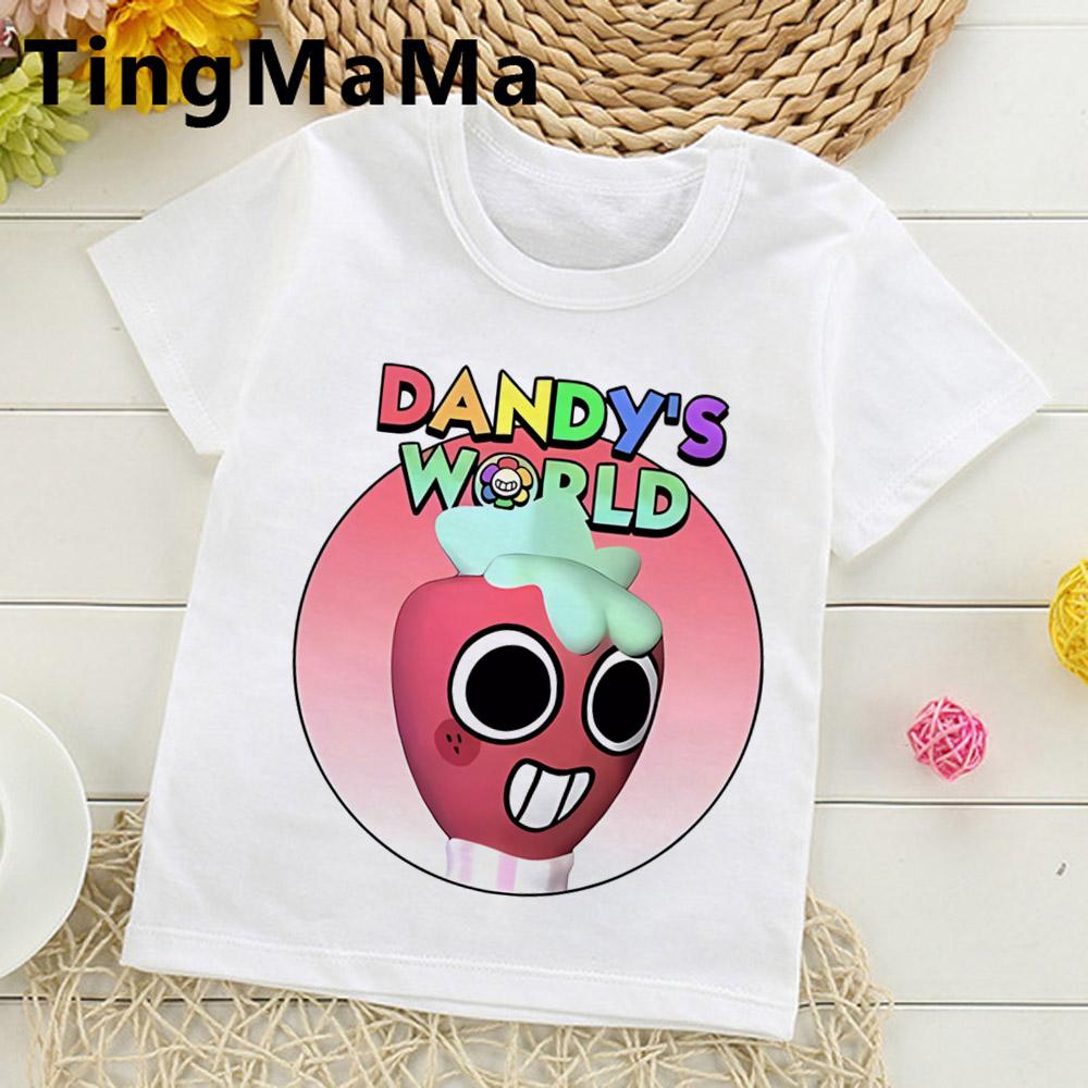 Dandys World T Shirt Kids Father Mother Fashion Casual Cartoon T-Shirts Men Teen Boys Loose O-Neck Short Sleeve Summer Clothes