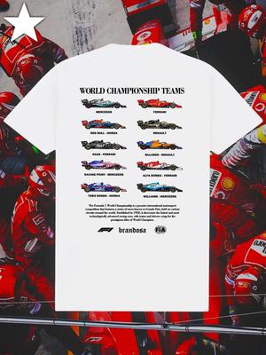 Mercedes Ferrari T-Shirt mit Rückendruck