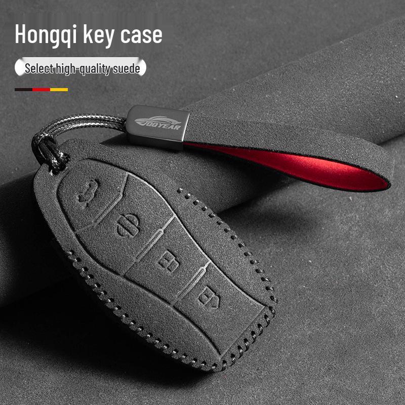 Two-Tone Leather Key Case for Hongqi H5/HS7/E-HS9/HS3/HS5/H6H9