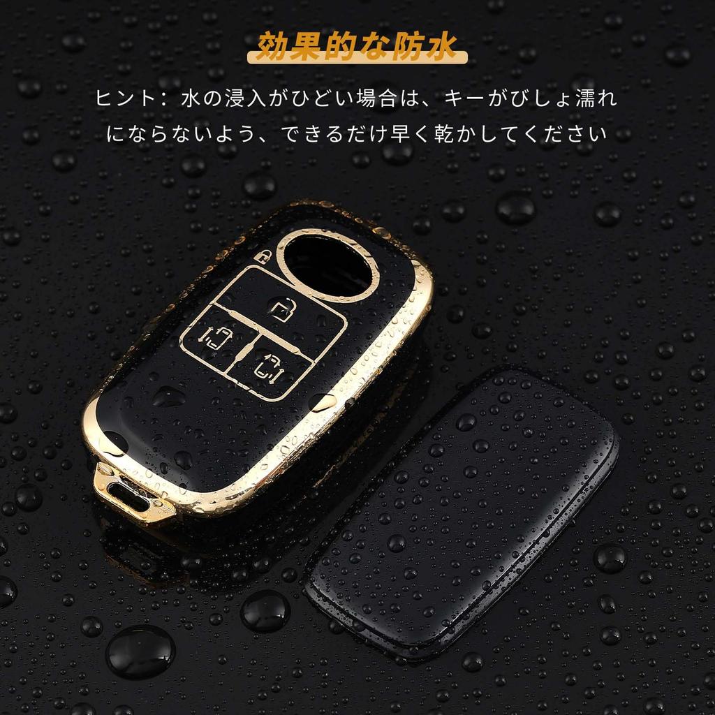 Key Case for Roomy New Tanto Compatible Key Cover for Vehicles Leather TPU Material Stylish Smart Key Case and Scratch Resistant 4 Buttons [OFFCURVE]