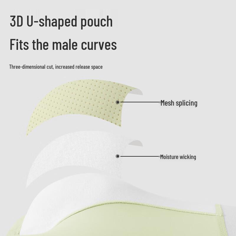 Duoduo Cotton Men's Antibacterial 4-Pack Boxer Briefs