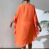 YYFS Women's Fashion Summer Spring Solid Color Print 1/2 Sleeves O-Neck Beach Dresses Naks and Pareo