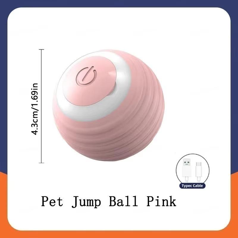 Cat Interactive Ball Toy Training Self-moving Kitten Electric Cat Ball Toys with Light USB Rechargeable Smart Pet Magic Ball Toy