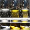 1/2 STÜCK 60W Motorrad LED Linsen Scheinwerfer Doppellinsen Scheinwerfer Motorräder Zusatz Nebelscheinwerfer Zweifarbige Weiß Gelb Licht