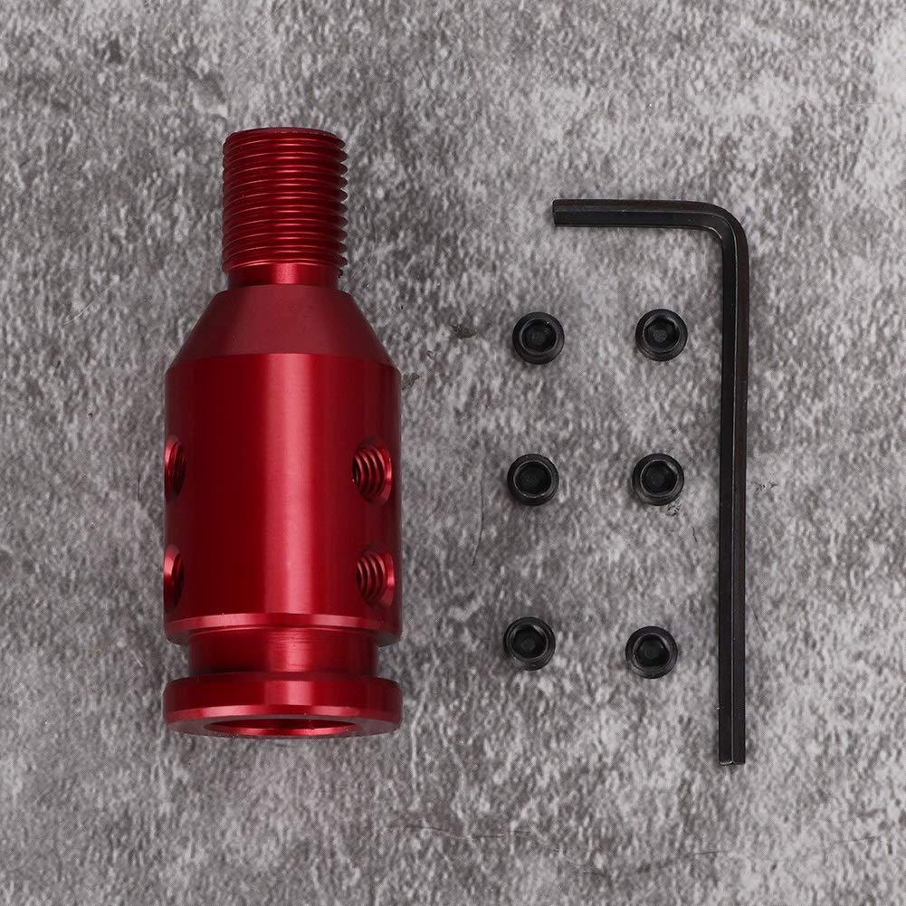 Gorgeri Shift Knob, Universal Car Shift Knob Adapter 12x1.25 (Red)