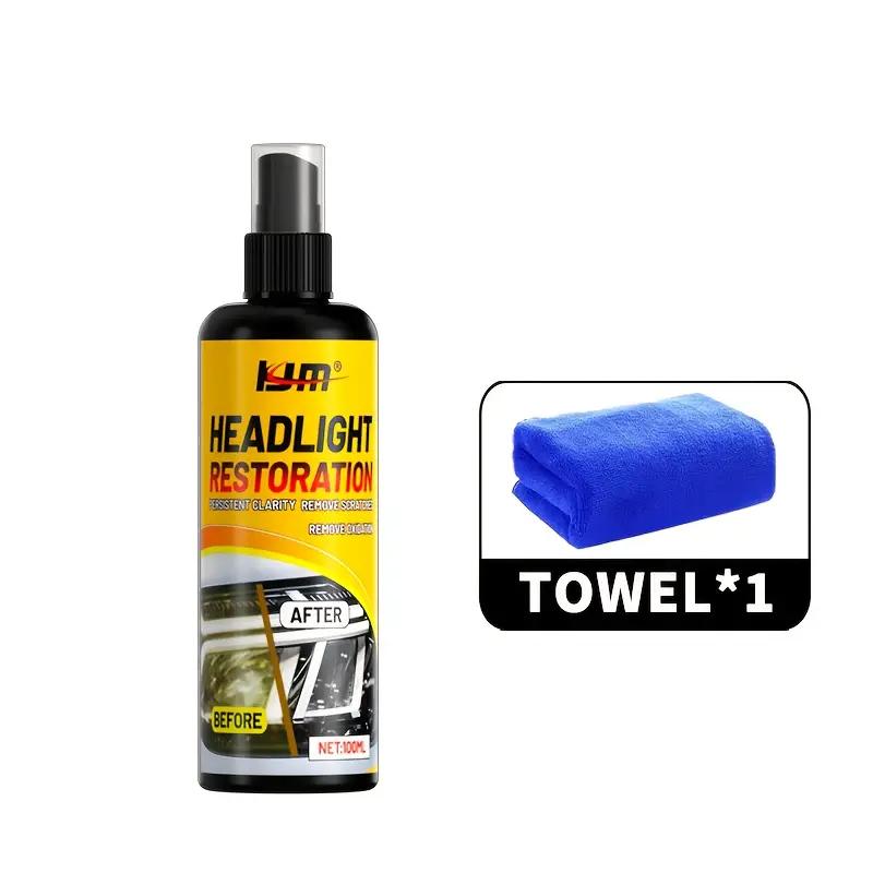 Headlight Restoration Kit-Advanced Restoration Solution,Clear and Bright Headlights,Prevent Yellowing and Oxidation,Long-Lasting