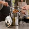 Oil Dispenser Bottle Stainless Steel Fine Mesh Filter Food Grade for Olive Soup Storage Cooking Frying Home Apartment  Camping