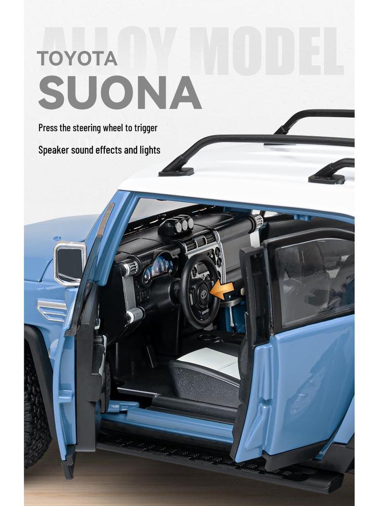 Toyota FJ Cruiser 1:24 Alloy Model Toy Car with Sound & Light Features