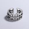 Korean Style Distressed Hollow Interwoven Mesh Ring, Feminine, Simple and Fashionable Open Ring Jewelry