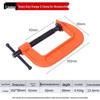 Heavy Duty Orange G-Clamp with Black Screw for Woodworking Jointing and Clamping