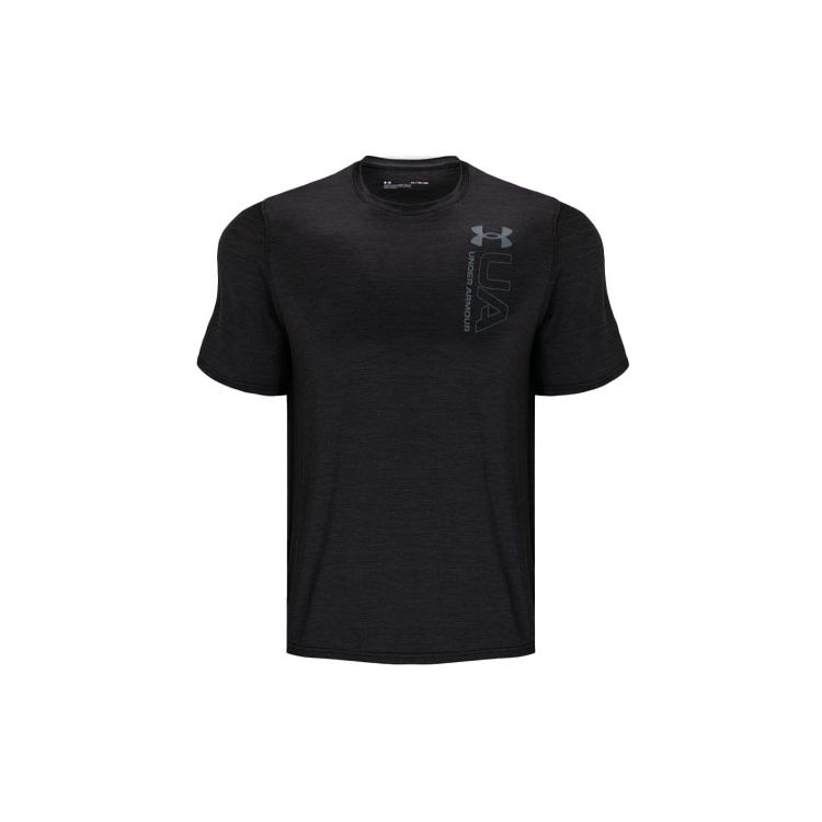Under Armour Vent Graphic Logo Crew Neck T-Shirt Men Black 1365217-001