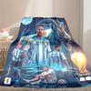 1pc Football Star Messi Blanket, Cozy Valentine's Day Blanket, Multi-functional Nap Blanket Available Throughout the Four Seasons