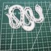  Curved Snake Metal Die Cuts Cutting Dies Cut Stencils for DIY Embossing Paper
