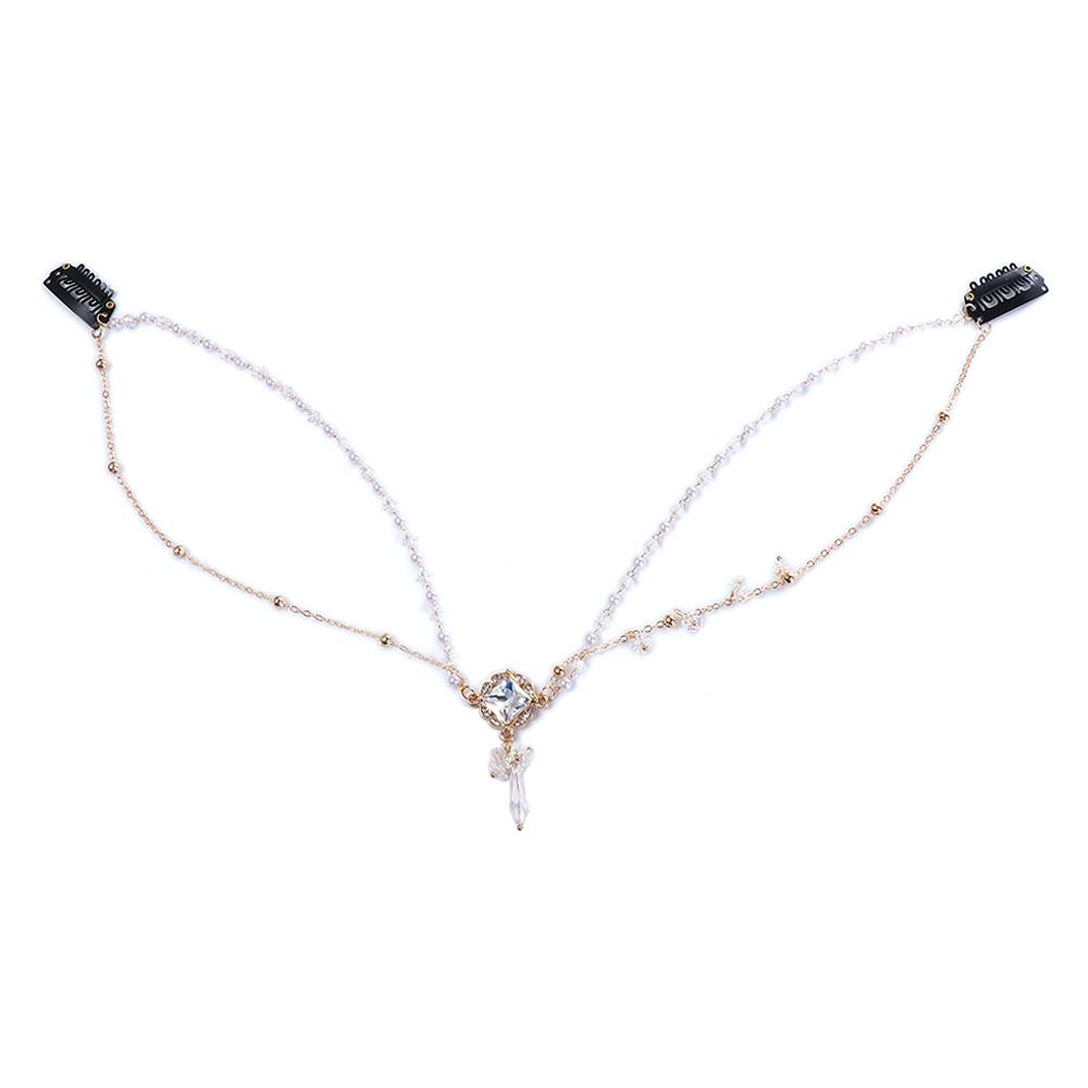 

Props Forehead Ornaments Chinese Style New Year Festive Eyebrows Pendant New Year Side Clip Crystal Head Chain Hair Accessories золотой