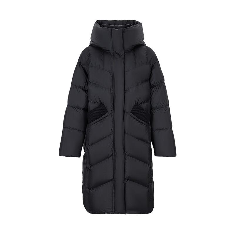 Women's 2025 Winter High-Neck Hooded Long Down Jacket