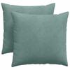 Sofa Cushions 2 Pieces Sea Green 45 X 45 Cm Cord Fabric