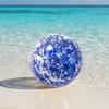16/24-Zoll Aufblasbarer Glitzer-Strandball Auslaufsichere Klare Bälle mit Konfetti-Pailletten Kinder Erwachsene Sommer Strand Schwimmbad Party Spielzeug