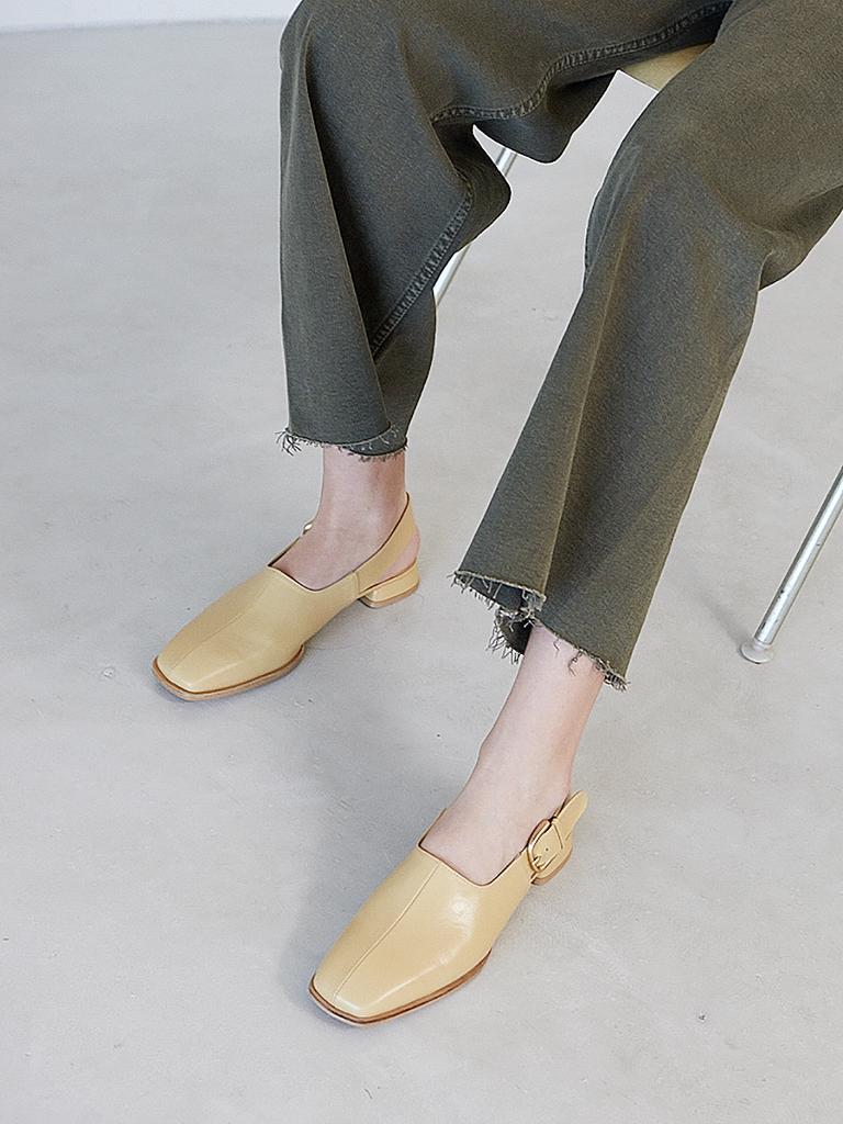 Nontheless Square Toe Slingback Butter N-183/Bt