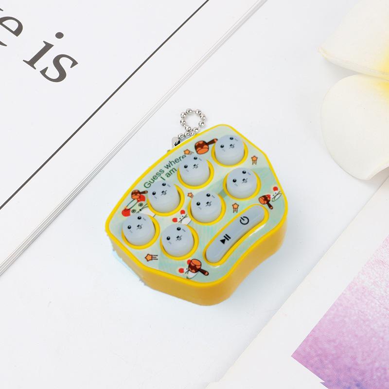 Mini Whack-a-Mole Keychain Toy – Cute Cartoon Pendant Electronic Game