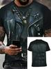 Men's Skeleton Graphic T-shirts Funny 3D Fake Jacket Print Men Women Punk Street Style T shirt Casual Outdoor Youth Tees Y2k Top