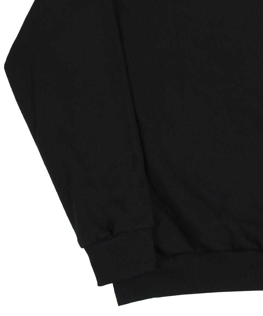 GRAVER [Unisex] Small Daisy Flower Logo Smile Sweatshirt_Black