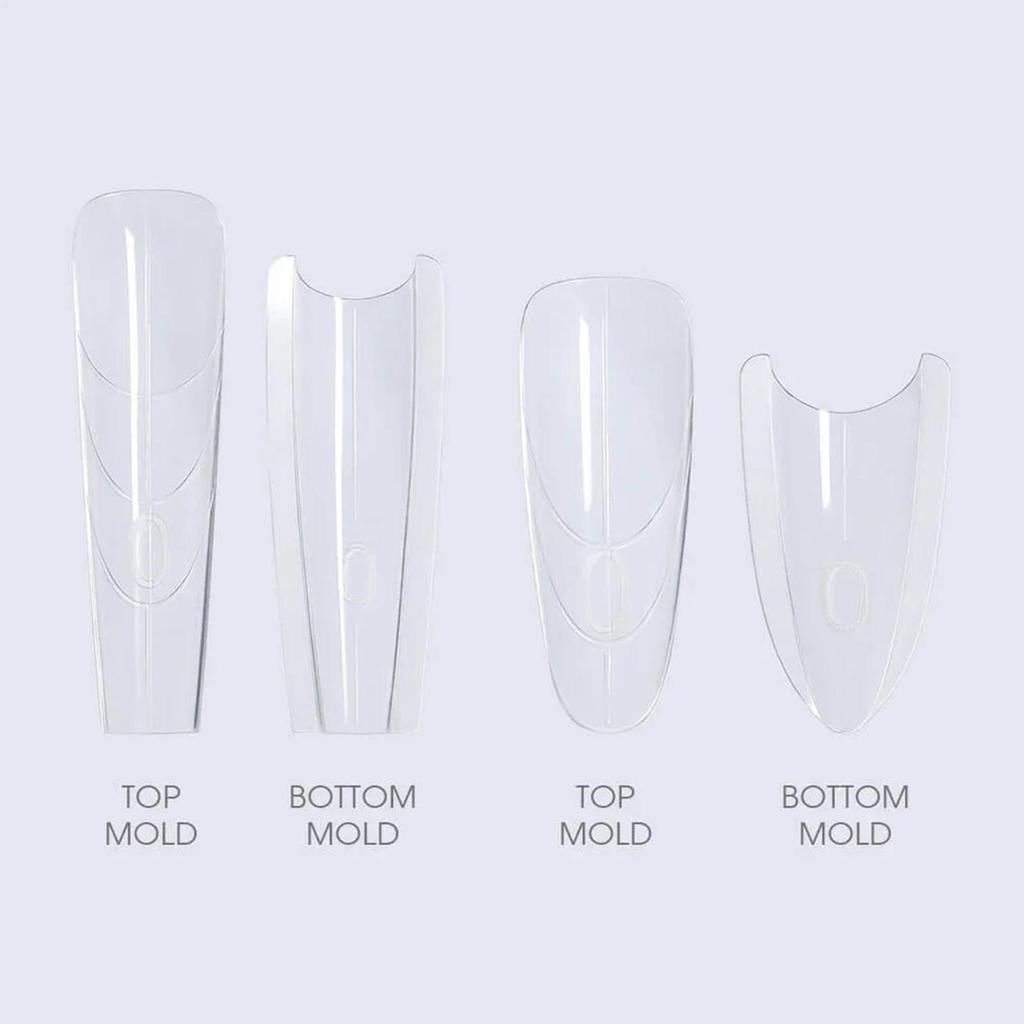 1set Nail Forms Fingernails Crafting Sandwich-Structure Gel Nail Extension Forms for Beginners Professionals Women Girlfriend