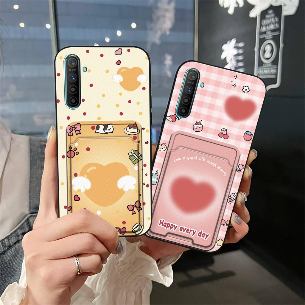 Full wrap Waterproof Phone Case For OPPO Realme X2/Realme XT/K5 Shockproof TPU Cute Card bag protective Card slot Cover