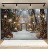Weihnachts-Hintergrund Fotografie Winter Schnee Weihnachtsbaum Dekoration Neujahrsparty Erwachsene Kinder Foto Hintergründe Banner Requisiten