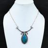 Neon Apatite Necklace Copper Wire Wrapped Necklace Adjustable Chain Necklace Copper Jewelry Handmade Natural Gemstone Necklace Gifts For Mom
