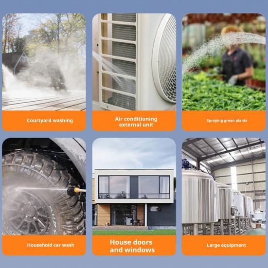 Cordless Pressure Washer 600PSI High Pressure Washer with 6-in-1 Nozzle Handheld Electric Pressure Cleaning Tool