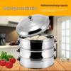 Sule Commercial 40cm 3-Layer Stainless Steel Electric Steamer