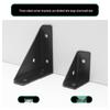 Black Powder-Coated Three-Sided Angle Iron Bracket for Kitchen Cabinet Reinforcement and Support
