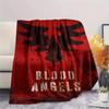 1Pc Blood Angels Cool Print Flannel Blanket, High Quality Comfortable for All Seasons, Home Decor, Warmth and Comfort, Perfect for Christmas Gifts 09